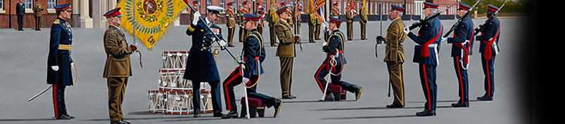 4th Battalion Princess of Wales's Royal Regiment (The Tigers) Colours Parade with King Frederick of Denmark