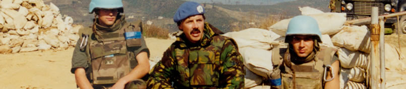 David Rowlands with UN troops
