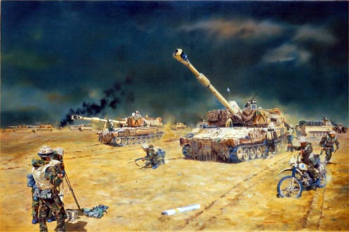 127 (Dragon) Battery Royal Artillery Coming into Action: Iraq