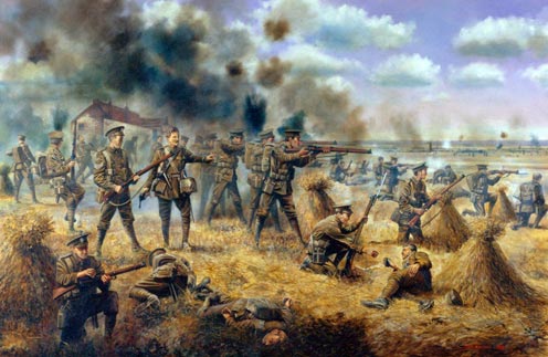 1st Battalion The Cheshire Regiment at Audregnies