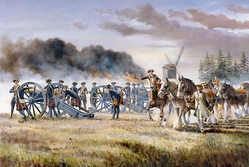 Capt Macbean's Company, 1st Battalion Royal Artillery at the Battle of Minden