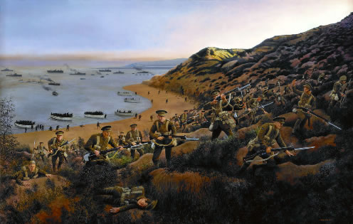 The Landing at Anzac Cove, Gallipoli, 25 April 1915