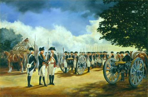 The Royal Irish Artillery drilling, c1794
