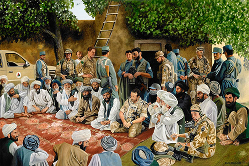 A Shura in Helmand Province, Afghanistan.