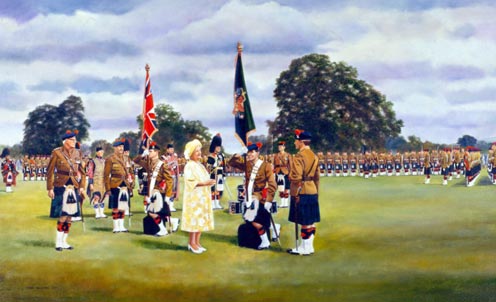 Presentation of Colours to the1st Bn 51st Highland Volunteers