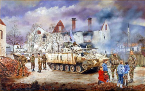 Patrol in Bistrica, Bosnia