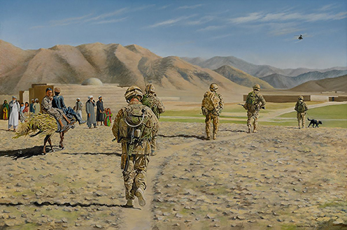 Foot patrol near Kajaki, Helmand Province.