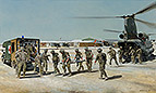 Casualties arriving at the 'Role 3 Hospital', Camp Bastion