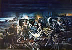 25-pounder guns in action at the Rhine Crossing, 23rd March 1945